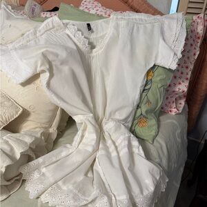 Elegant White Lace Mini Dress